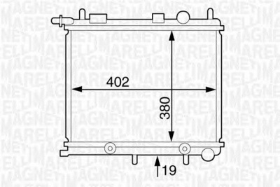MAGNETI MARELLI 350213125700 -  Радиатор, охлаждение двигателя